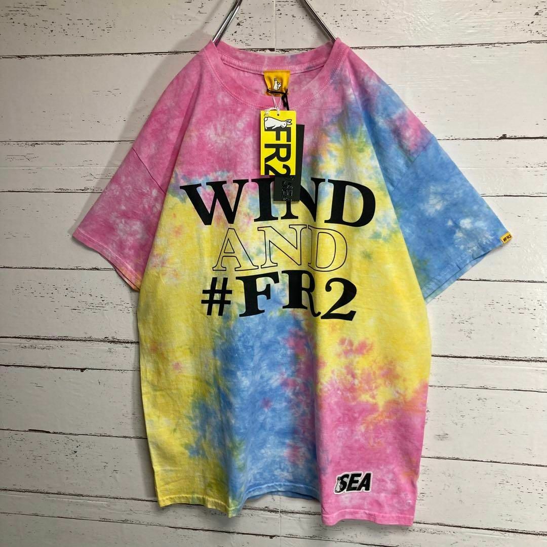 WIND AND SEA(ウィンダンシー)の【新品タグ付き】ウィンダンシー×FR2☆タイダイ Tシャツ L 超人気コラボ メンズのトップス(Tシャツ/カットソー(半袖/袖なし))の商品写真