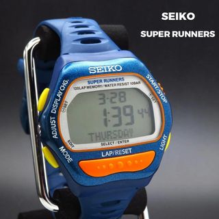 セイコー(SEIKO)のSEIKO スーパーランナーズ 腕時計 スポーツウォッチ ブルー(腕時計(デジタル))