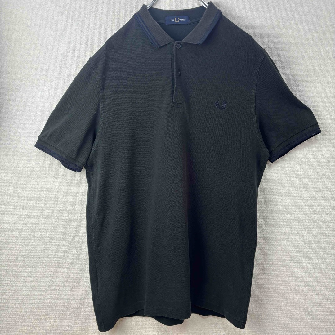 FRED PERRY(フレッドペリー)のフレッドペリー　ポロシャツ　M36 ダークグリーン　ブルー　　L古着 メンズのトップス(ポロシャツ)の商品写真