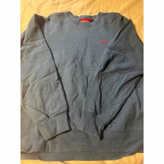 シュプリーム(Supreme)のSupreme small box Crewneck L ブルー(スウェット)