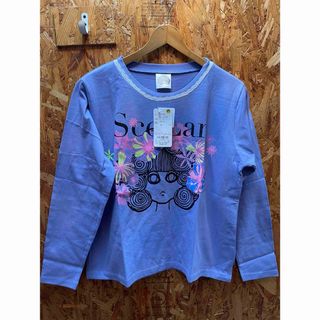 ScoLar - スカラー　141637：花とスカラーちゃんプリント ロングスリーブTシャツ