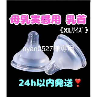 【最安値】母乳実感乳首 代替品 XLサイズ（5個）(哺乳ビン用乳首)