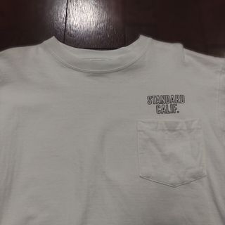 スタンダードカリフォルニア(STANDARD CALIFORNIA)のスタンダードカリフォルニア　ロンT　ポケT　長袖　M　白(Tシャツ/カットソー(七分/長袖))