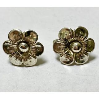 vintage sterling silver 925 フラワー イヤリング 花