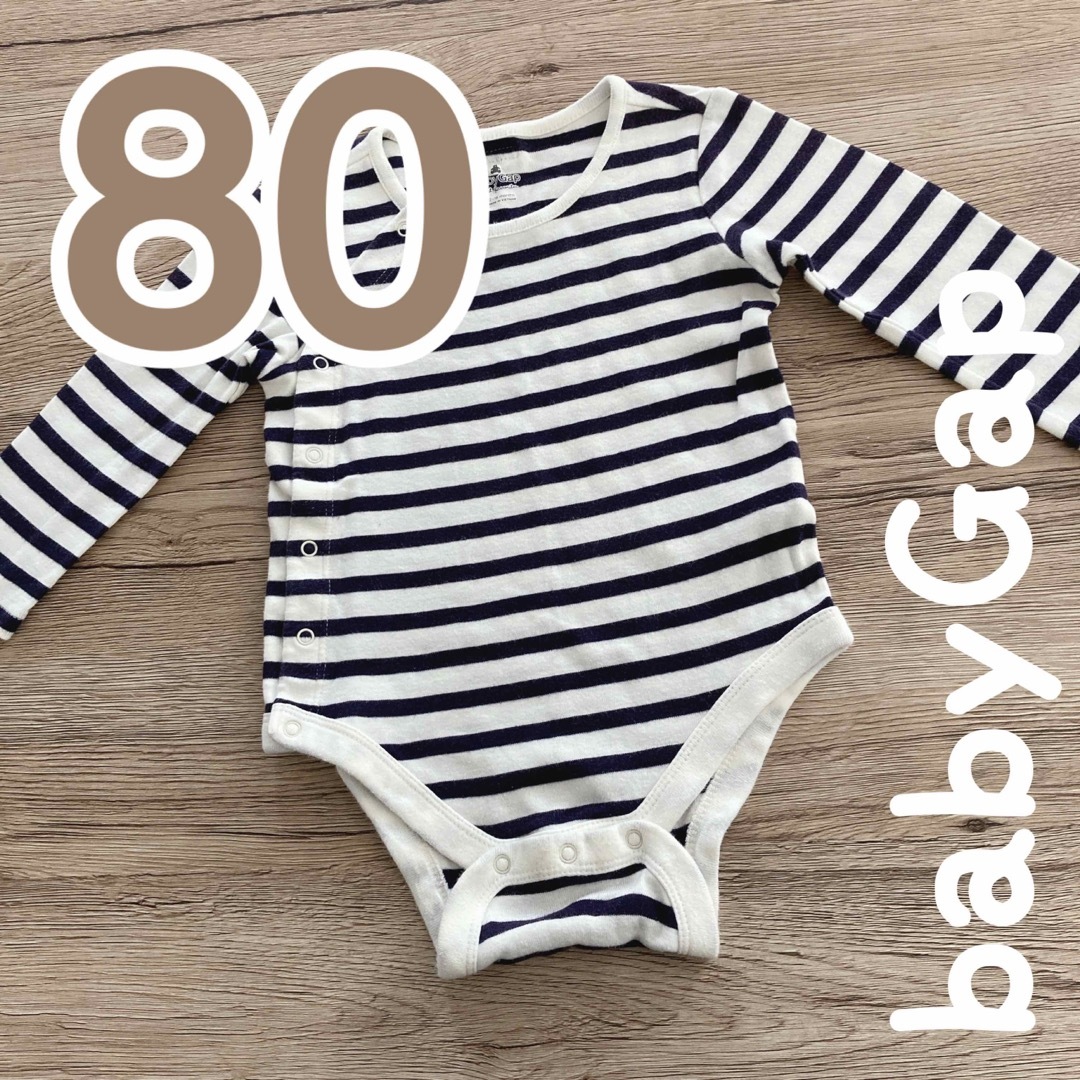 babyGAP(ベビーギャップ)の【used】baby Gap♡ベビーギャップ 長袖 ロンパース 80㎝ キッズ/ベビー/マタニティのベビー服(~85cm)(ロンパース)の商品写真