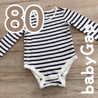 babyGAP - 【used】baby Gap♡ベビーギャップ 長袖 ロンパース 80㎝