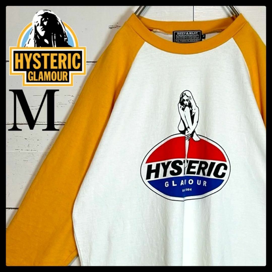 HYSTERIC GLAMOUR(ヒステリックグラマー)の【コムドットやまと着用】ヒステリックグラマー☆ラグランシャツ 七分袖 入手困難 メンズのトップス(Tシャツ/カットソー(七分/長袖))の商品写真