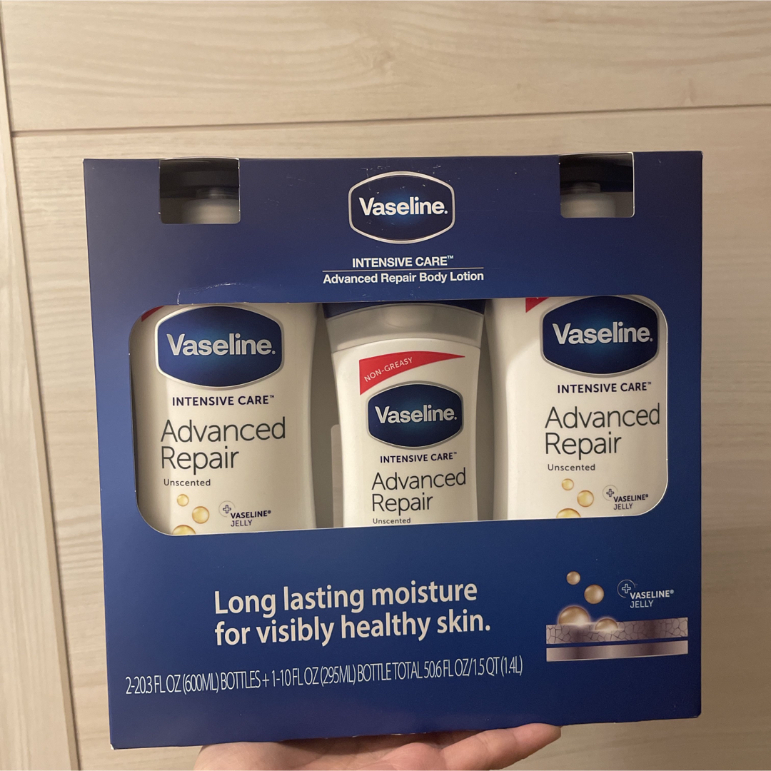 Vaseline(ヴァセリン)のコストコ　アドバンスドリペア　600ml  2本 295ml   1本 コスメ/美容のボディケア(ボディクリーム)の商品写真