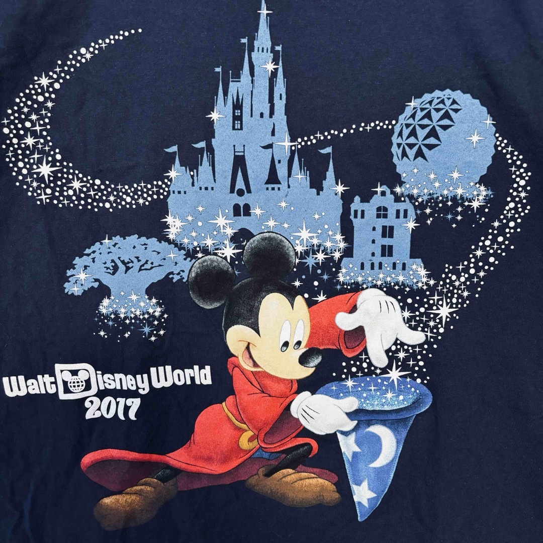 Disney(ディズニー)の【入手困難】ディズニー　ファンタジアミッキー　Tシャツ　2XLサイズ　一点物 メンズのトップス(Tシャツ/カットソー(半袖/袖なし))の商品写真