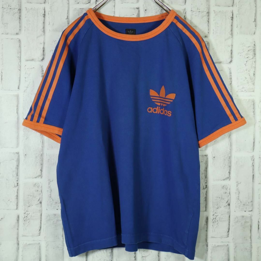 adidas(アディダス)の【レトロ古着◎希少】80s ラグランスリーブ リンガーT トレフォイルロゴ L メンズのトップス(Tシャツ/カットソー(半袖/袖なし))の商品写真