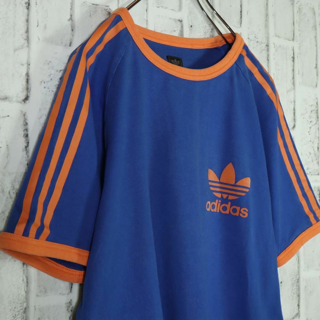 adidas(アディダス)の【レトロ古着◎希少】80s ラグランスリーブ リンガーT トレフォイルロゴ L メンズのトップス(Tシャツ/カットソー(半袖/袖なし))の商品写真