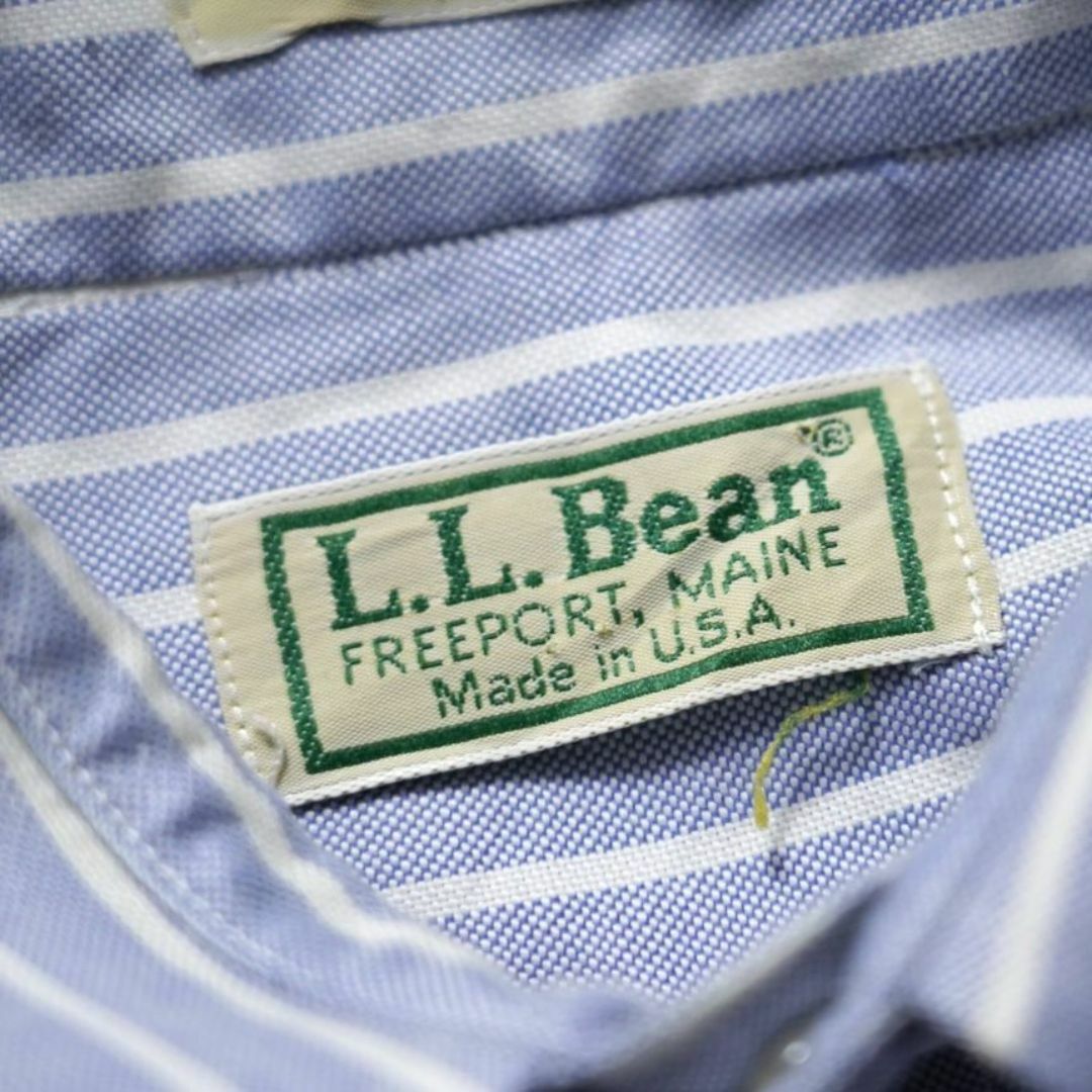 L.L.Bean(エルエルビーン)のエルエルビーン　USA製　長袖シャツ　ストライプ　90s ブルー　 メンズのトップス(シャツ)の商品写真
