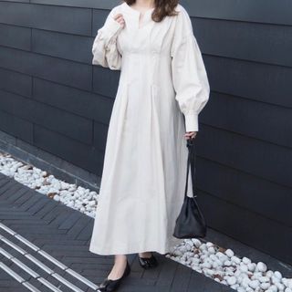 LAULEN waist dart flare dress(ロングワンピース/マキシワンピース)