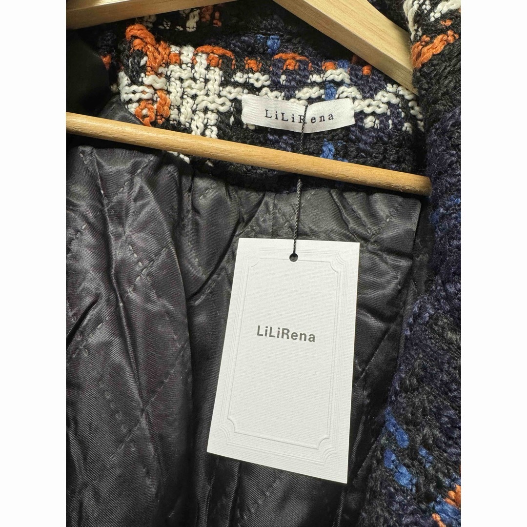【Li LiRena】2color チェック柄 チェスター コート レディースのジャケット/アウター(チェスターコート)の商品写真