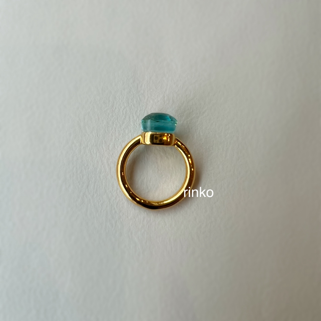 ヌードストーンリング YG x クリアスカイブルー レディースのアクセサリー(リング(指輪))の商品写真