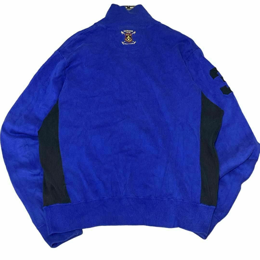 POLO RALPH LAUREN(ポロラルフローレン)のポロラルフローレン コットンニット ハーフジップ エンブレム 薄手 h73 メンズのトップス(ニット/セーター)の商品写真