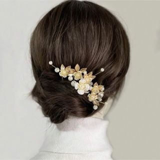 結婚式 コーム ヘアアクセサリー　お呼ばれ　髪飾り　ヘッドドレス　ウェディング(その他)