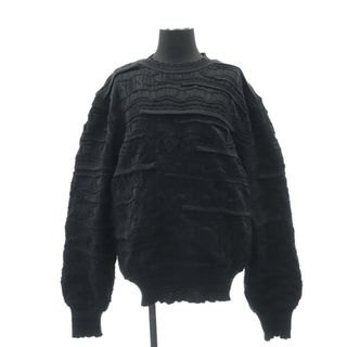 アザー(other)のオダカ 23AW crazy knit ニット カットソー 長袖 総柄 F 紺(ニット/セーター)