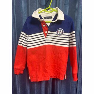 トミーヒルフィガー(TOMMY HILFIGER)のトミーヒルフィガー　 ラガーシャツ 長袖 ポロシャツ　XS 4-5歳(Tシャツ/カットソー)