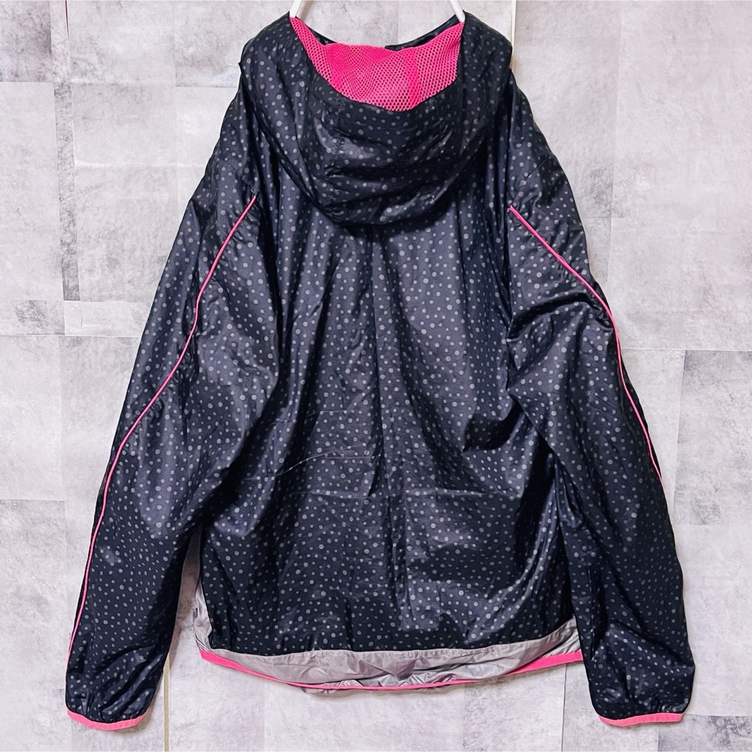 PUMA(プーマ)のPUMAウインドブレーカー　メッシュ　L レディース　ドット柄　刺繍ロゴ レディースのジャケット/アウター(ナイロンジャケット)の商品写真