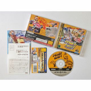 セガ(SEGA)のセガサターン パワードリフト 帯ハガキあり　Sega Saturn SS(家庭用ゲームソフト)