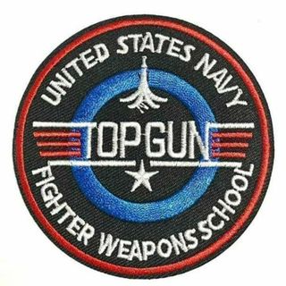 トップガン　アイロンワッペン　映画　TOPGAN サバゲー　米空軍(その他)