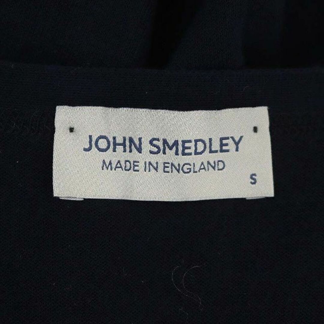 JOHN SMEDLEY(ジョンスメドレー)のジョンスメドレー コットンカーディガン ニット 長袖 Vネック S 紺 レディースのトップス(カーディガン)の商品写真
