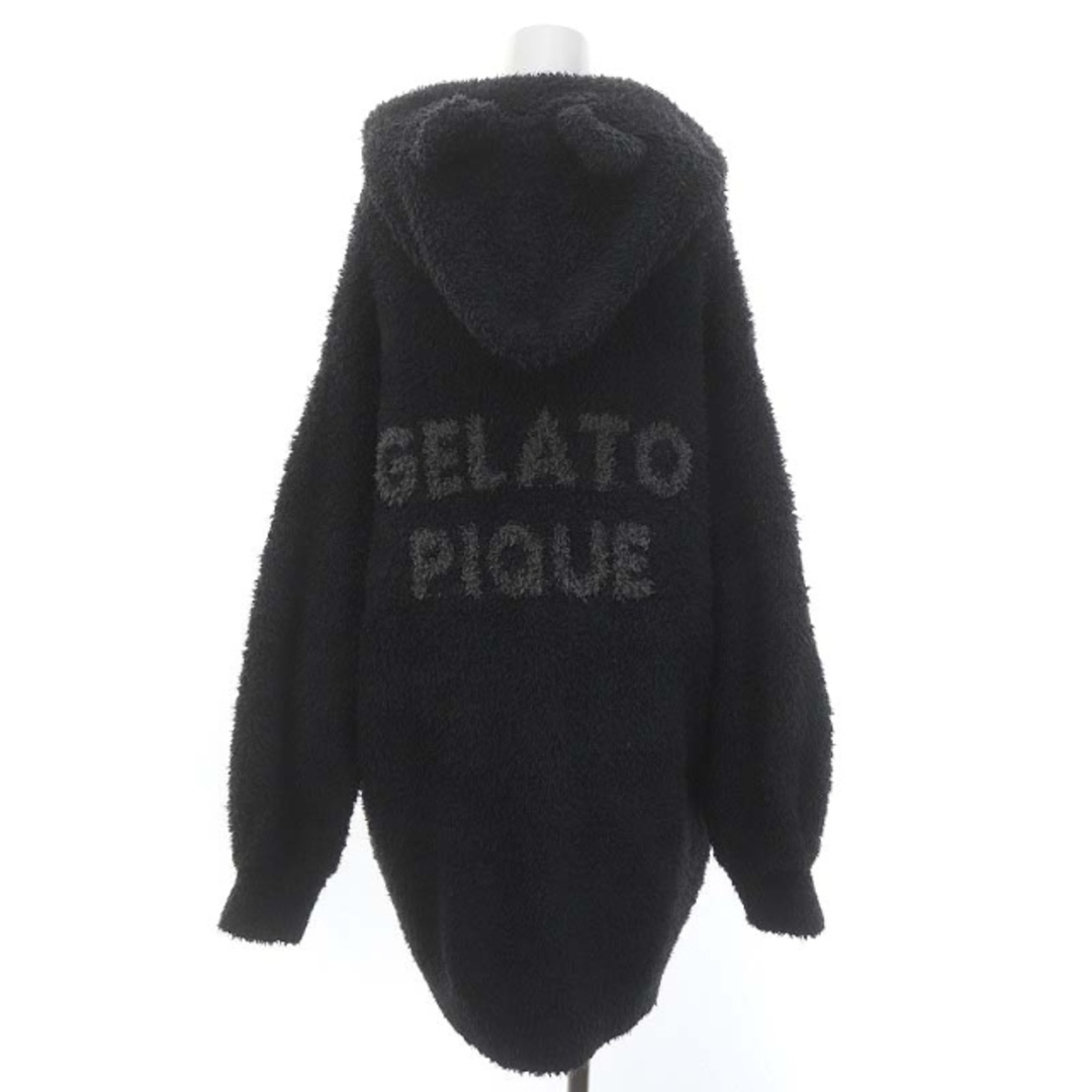 gelato pique(ジェラートピケ)のジェラートピケ Halloween限定 ジェラート'クロネコBIGパーカー 黒 レディースのトップス(トレーナー/スウェット)の商品写真