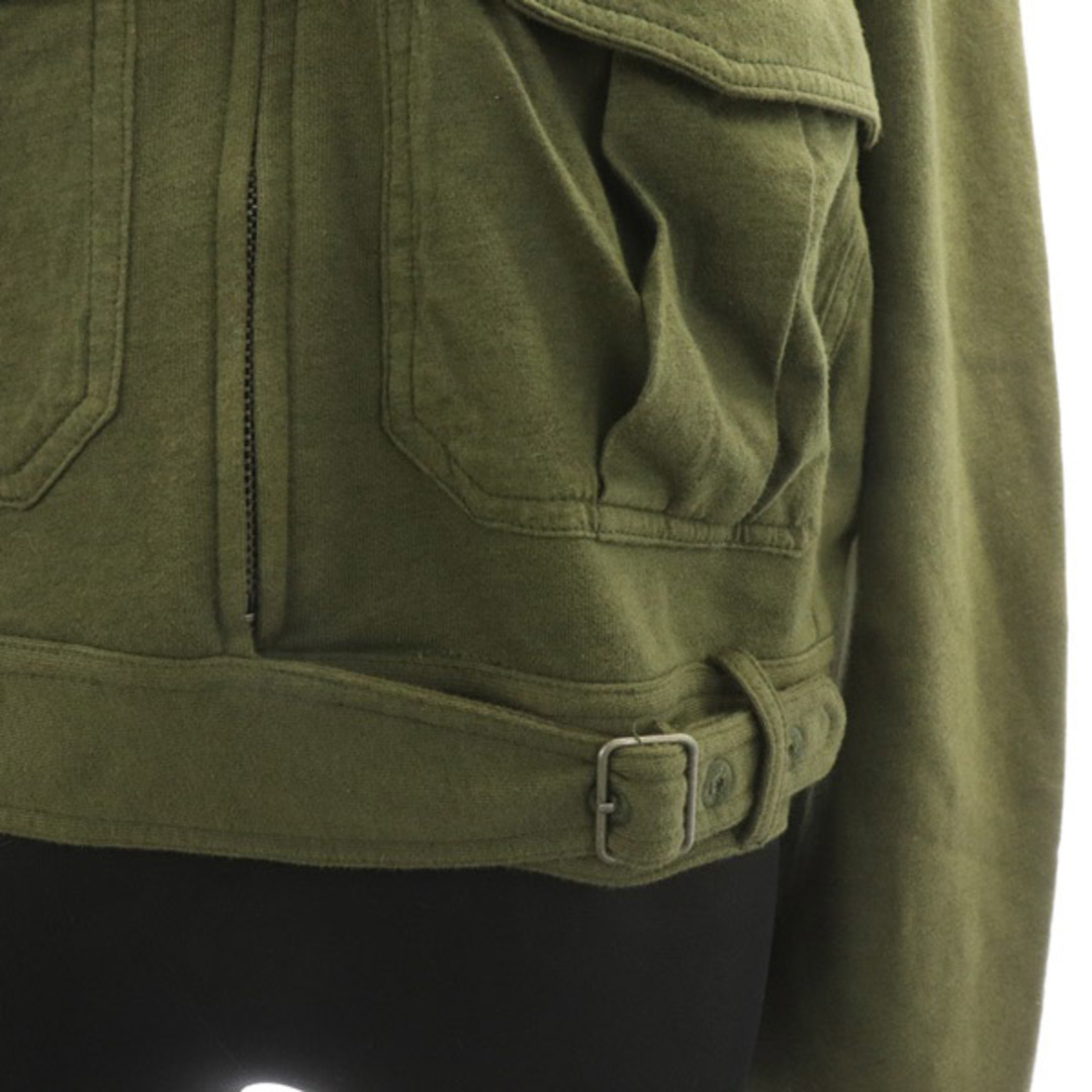 DIESEL(ディーゼル)のディーゼル スウェットライダースジャケット シングル ミリタリー ジップアップ レディースのジャケット/アウター(ライダースジャケット)の商品写真