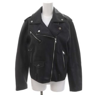 ザラ(ZARA)のザラ ZARA ダブルフェイクレザージャケット ライダース ジップアップ L(ライダースジャケット)