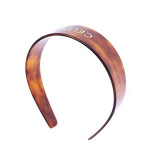 セリーヌ(celine)のセリーヌ CELINE Headband ヘッドバンド カチューシャ ロゴ 茶(ヘアバンド)