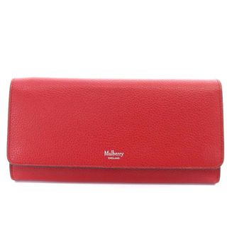 Mulberry - マルベリー Mulberry 長財布 二つ折り フラップ カーフレザー 赤