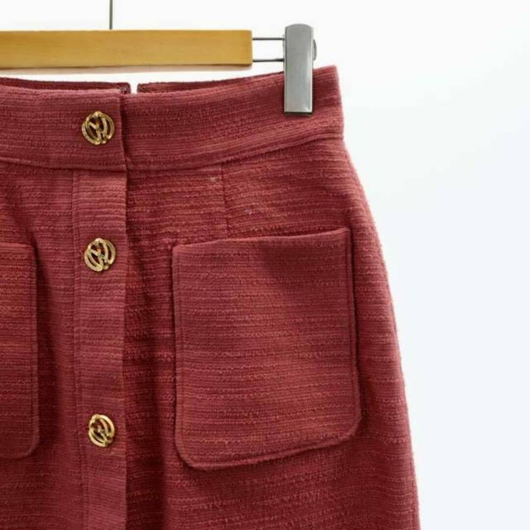SNIDEL(スナイデル)のスナイデル 22SS フロントボタンスカート ロング ミモレ 0 S ピンク レディースのスカート(ロングスカート)の商品写真