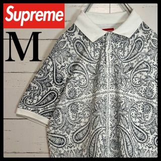 シュプリーム(Supreme)の【超希少モデル】シュプリーム☆半袖 ポロシャツ 刺繍ロゴ ペイズリー柄 総柄(ポロシャツ)