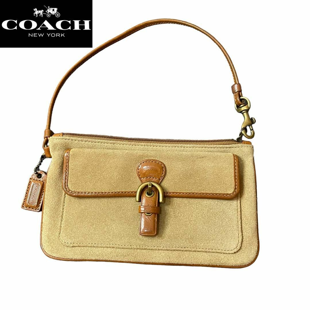 COACH(コーチ)の即日発送 美品COACH  スウェード  ショルダーバッグ ミニバッグ　ポーチ レディースのバッグ(ショルダーバッグ)の商品写真