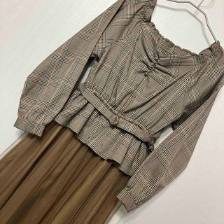 マジェスティックレゴン(MAJESTIC LEGON)のマジェスティクレゴン M チュールレースワンピース MAJESTIC LEGON(ロングワンピース/マキシワンピース)