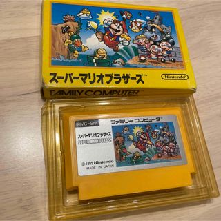 ニンテンドウ(任天堂)のファミコンソフト スーパーマリオブラザーズ 箱　付き(家庭用ゲームソフト)