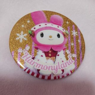 サンリオ(サンリオ)のMy Melody マイメロディ ハーモニーランド クリスマス缶バッジ ゴールド(キャラクターグッズ)