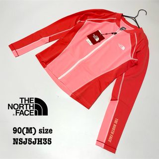 ザノースフェイス(THE NORTH FACE)の【新品】M ノースフェイス 水着 ラッシュガード ハーフドームプリント ピンク(水着)