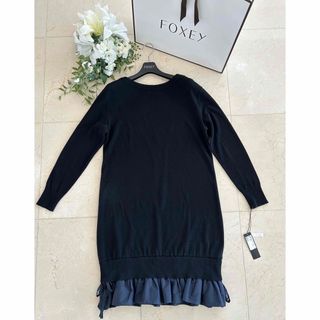 フォクシー(FOXEY)の【美品】FOXEY♡ニット ドレス♡40♡(ひざ丈ワンピース)