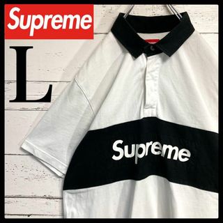 Supreme - 【超希少モデル】シュプリーム☆センターロゴ ラガーシャツ 半袖 ポロシャツ