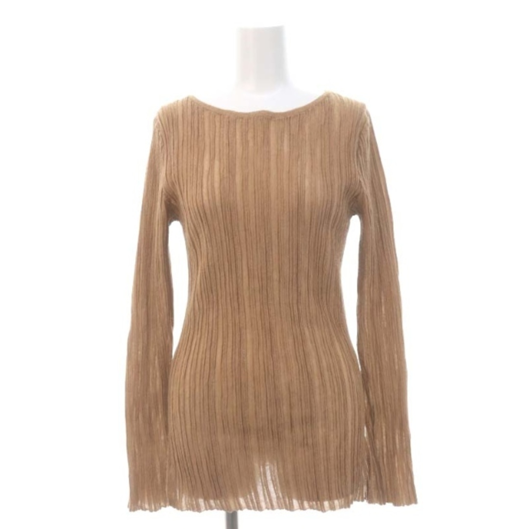 other(アザー)のジェーンスミス RANDOM PLEATS BOAT NECK TOP F 茶 レディースのトップス(カットソー(長袖/七分))の商品写真