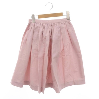 ミュウミュウ(miumiu)のミュウミュウ サーキュラースカート ひざ丈 ギャザー 36 XS ピンク(ひざ丈スカート)