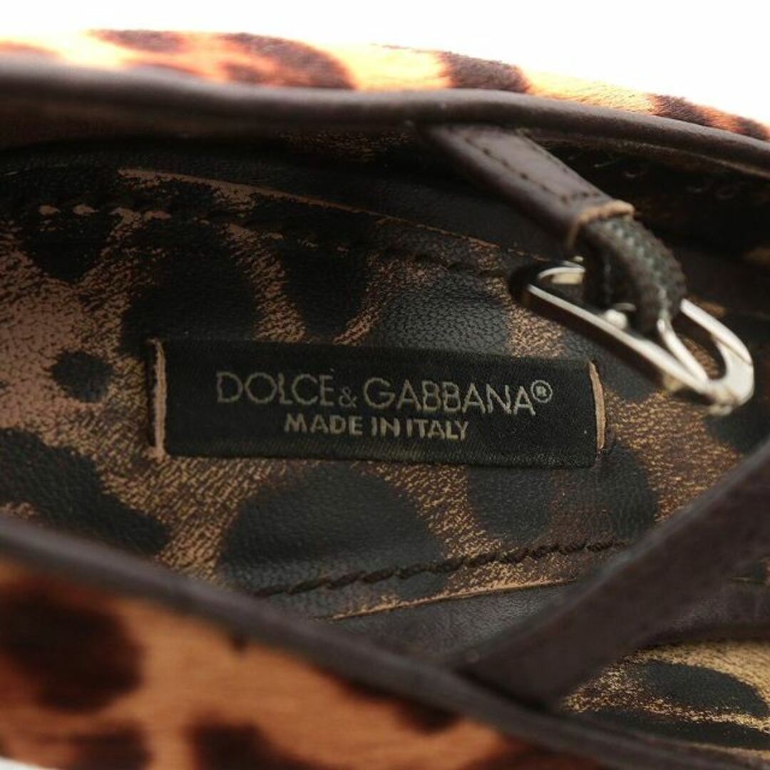 DOLCE&GABBANA(ドルチェアンドガッバーナ)のドルチェ&ガッバーナ ドルガバ パンプス 36.5 23.5cm 茶 黒 レディースの靴/シューズ(ハイヒール/パンプス)の商品写真