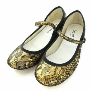 レペット(repetto)のレペット パンプス シューズ パイソン柄 ラウンドトゥ 37 24cm ゴールド(ハイヒール/パンプス)