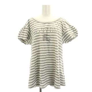 バーバリーブルーレーベル(BURBERRY BLUE LABEL)のバーバリーブルーレーベル バックオープンボーダーTシャツ カットソー 半袖 38(Tシャツ(半袖/袖なし))