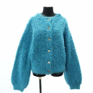 ノーブル(Noble)のノーブル 21AW 2WAYカーリーモヘヤクルーカーディガン ニット 長袖(カーディガン)