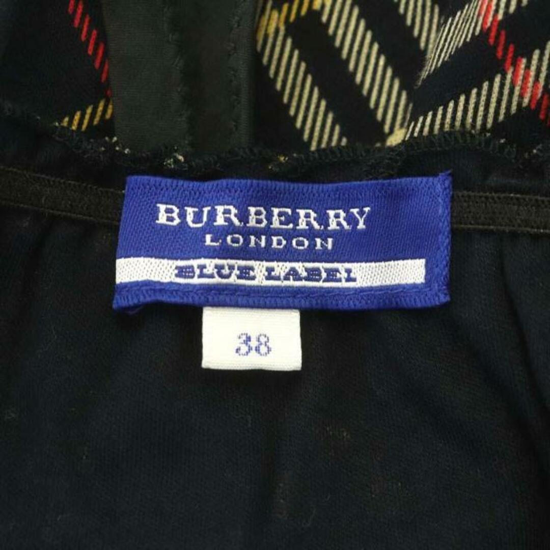 BURBERRY BLUE LABEL(バーバリーブルーレーベル)のバーバリーブルーレーベル カットソー フレンチスリーブ チェック 38 レディースのトップス(カットソー(半袖/袖なし))の商品写真