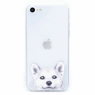 【サイズ:iPhoneSE/8/7_色:柴犬(透明)】ZUKOU 可愛い 白い (その他)