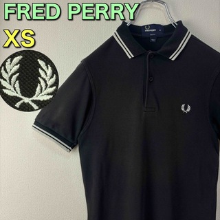 フレッドペリー(FRED PERRY)の人気　フレッドペリー　ポロシャツ　M36  黒　白　XS 古着(ポロシャツ)